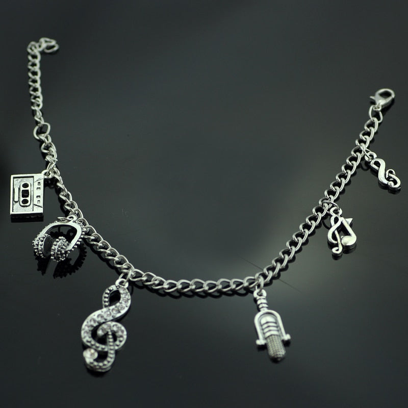 Retro Music Charms Bracelet
