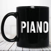 Piano Word Black Mug