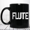 Flute Word Black Mug