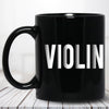 Violin Word Black Mug