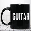 Guitar Word Black Mug