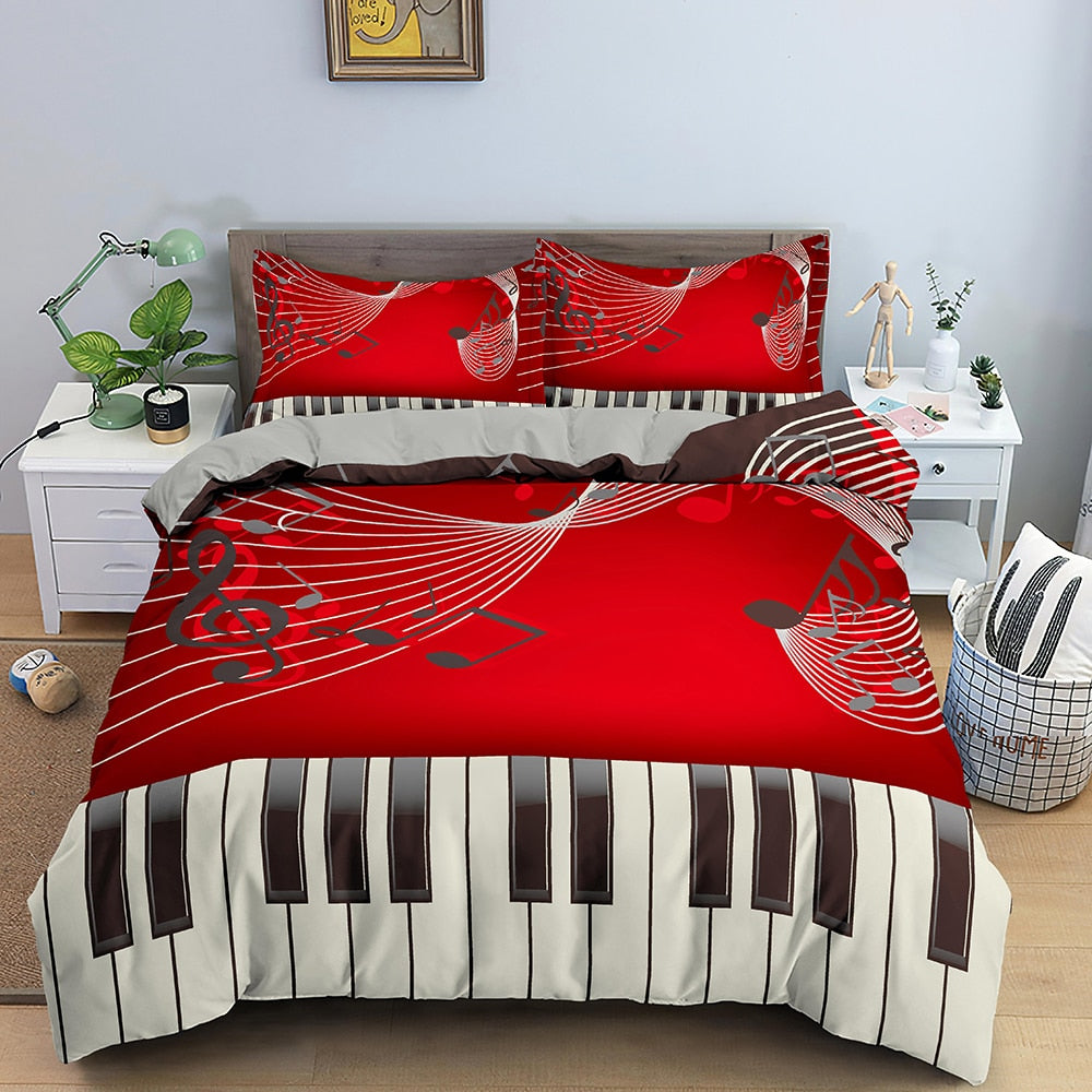 Guitar And Piano Bedding Set