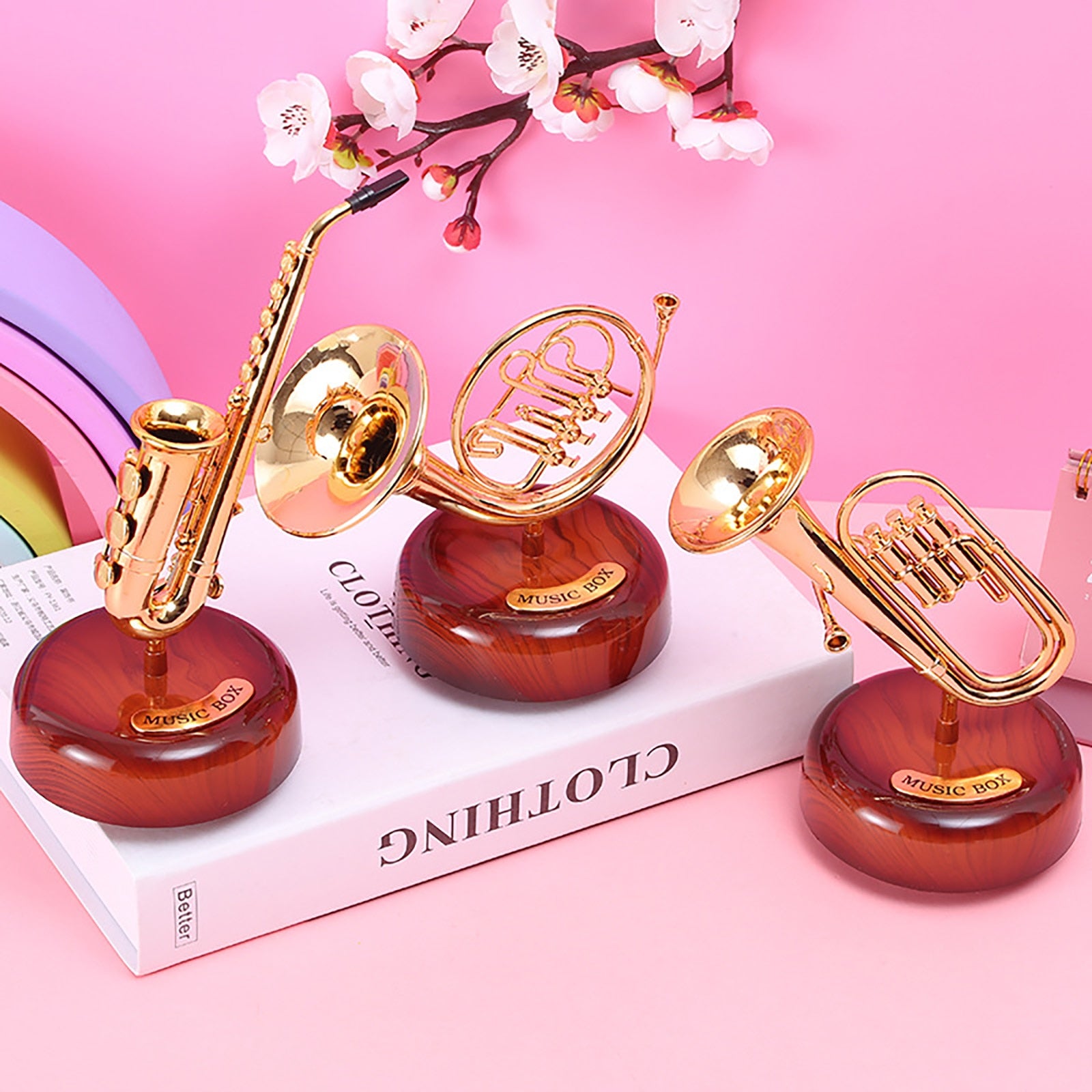 Vintage Trumpet/French Horn Figurine