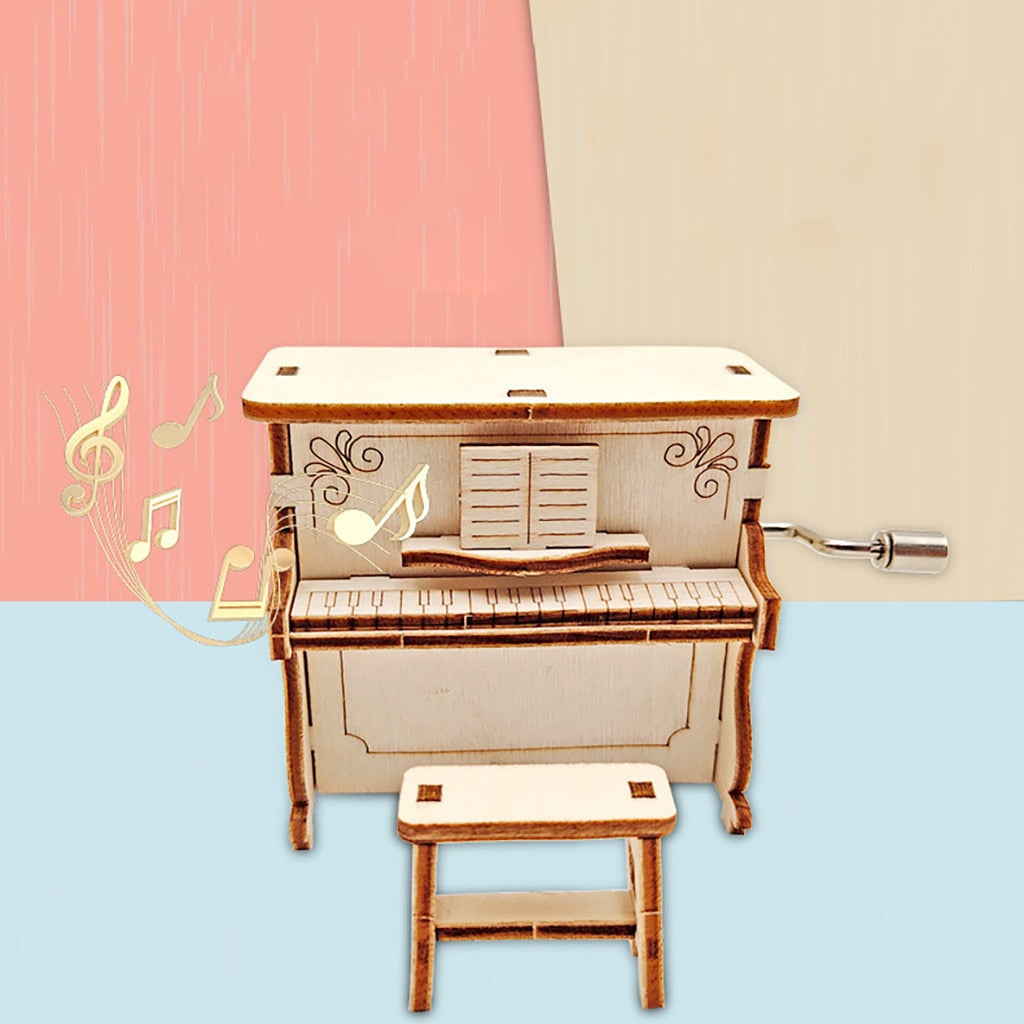 DIY Wooden Piano Music Box Puzzle