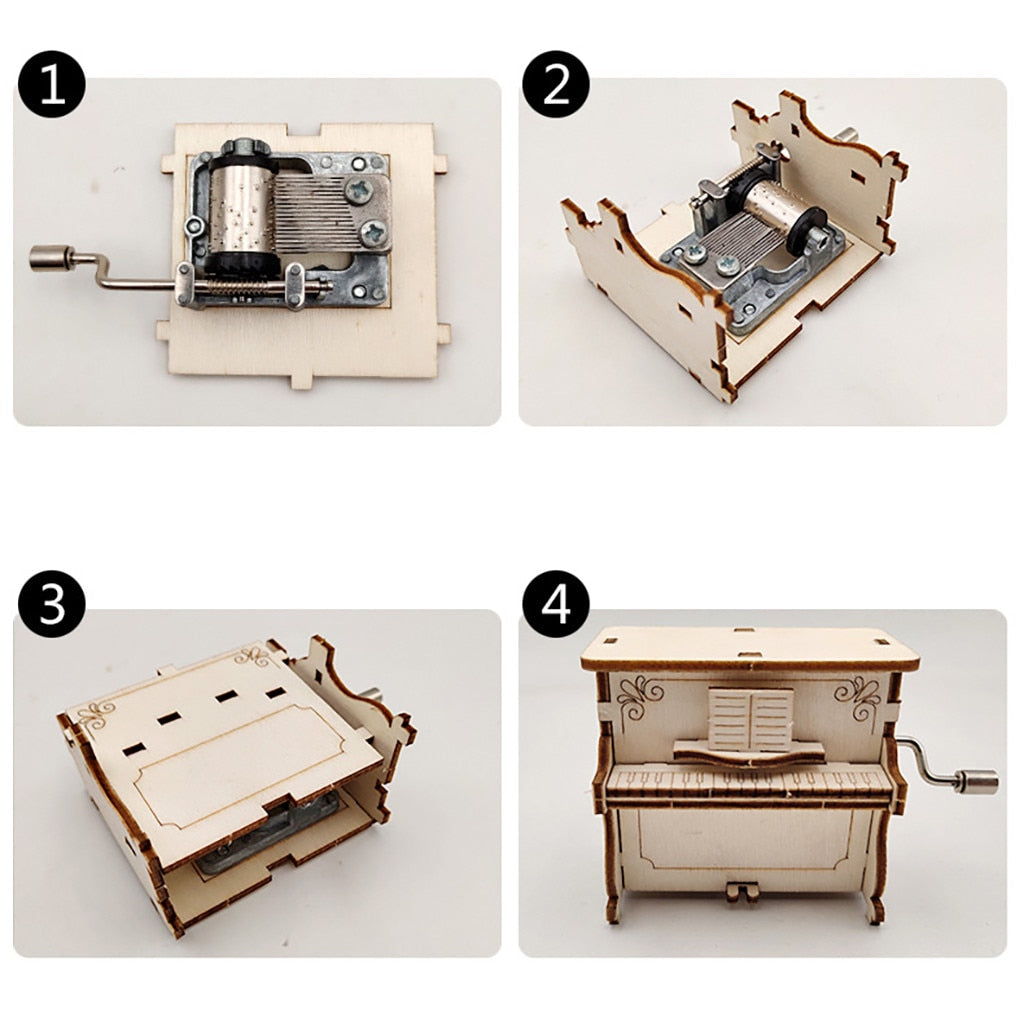DIY Wooden Piano Music Box Puzzle