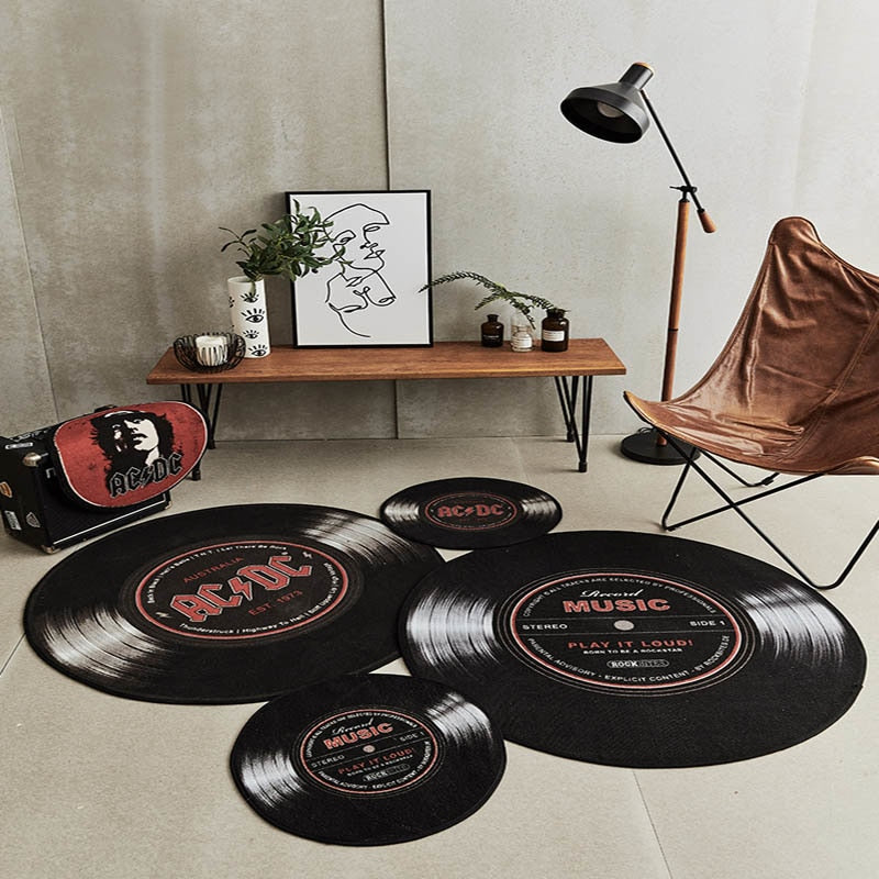Retro Black Record Carpet