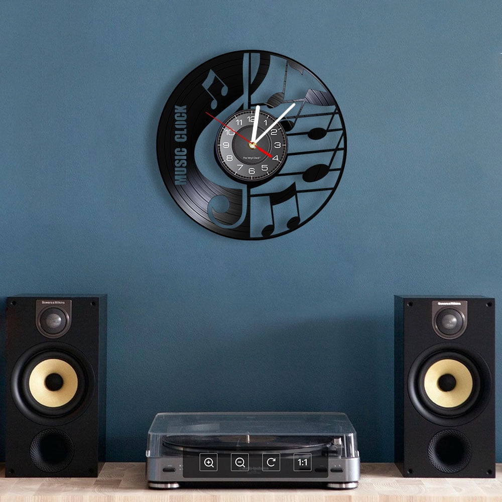 Treble Clef LED Light Wall Clock