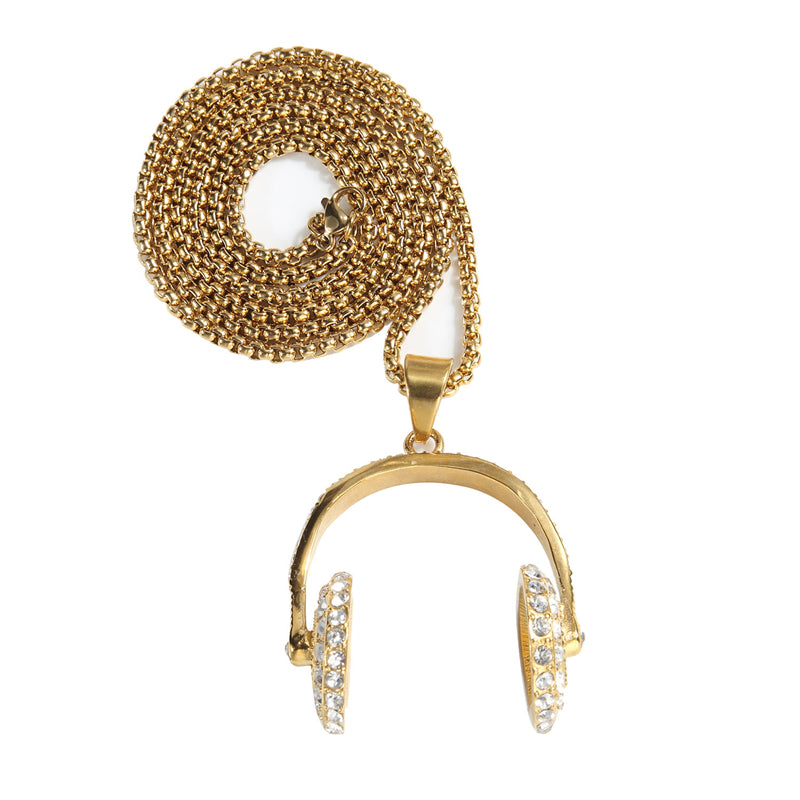 Music Headphone Pendant Necklace