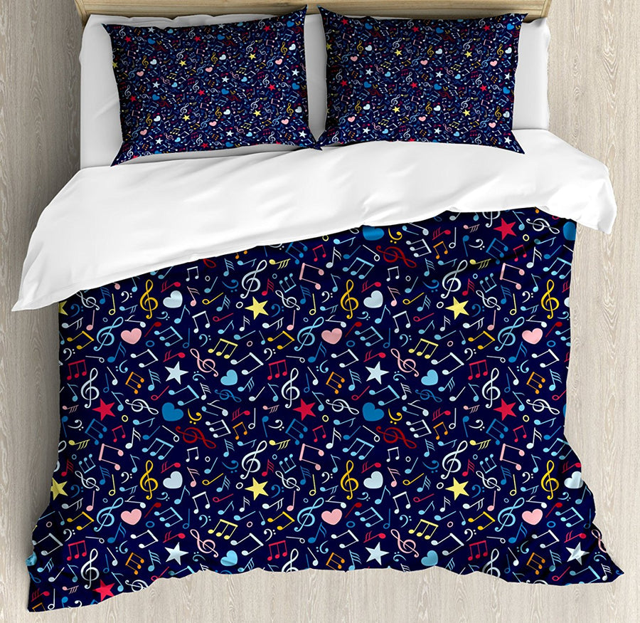 Music Blue Bedding Set