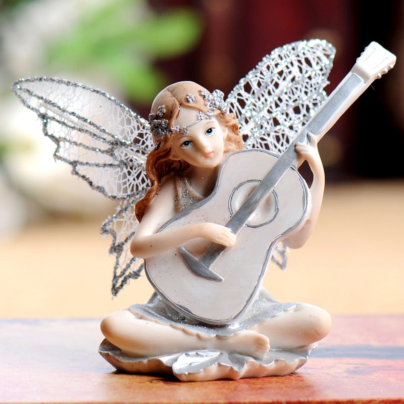 Music Fairy Girl Statue Figurine