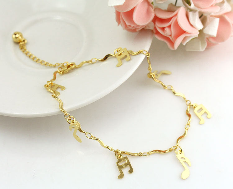Music Note Anklet