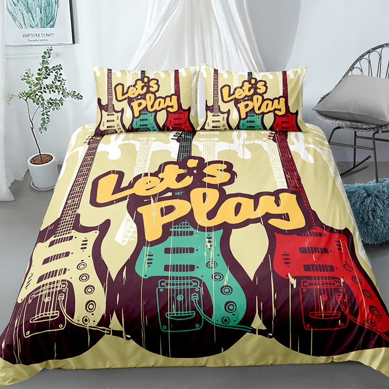 Music Guitar Bedding Set