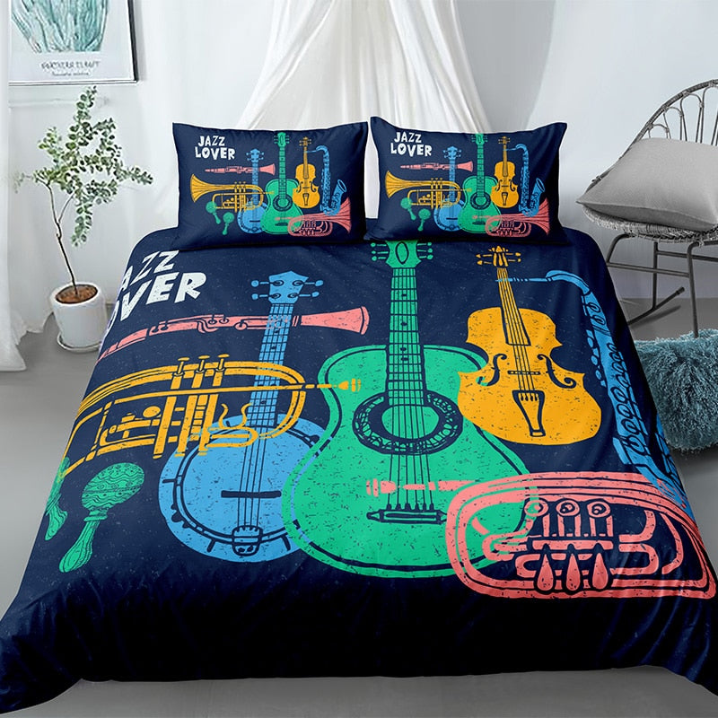 Music Guitar Bedding Set