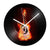 Fire Guitar Vinyl Record Clock