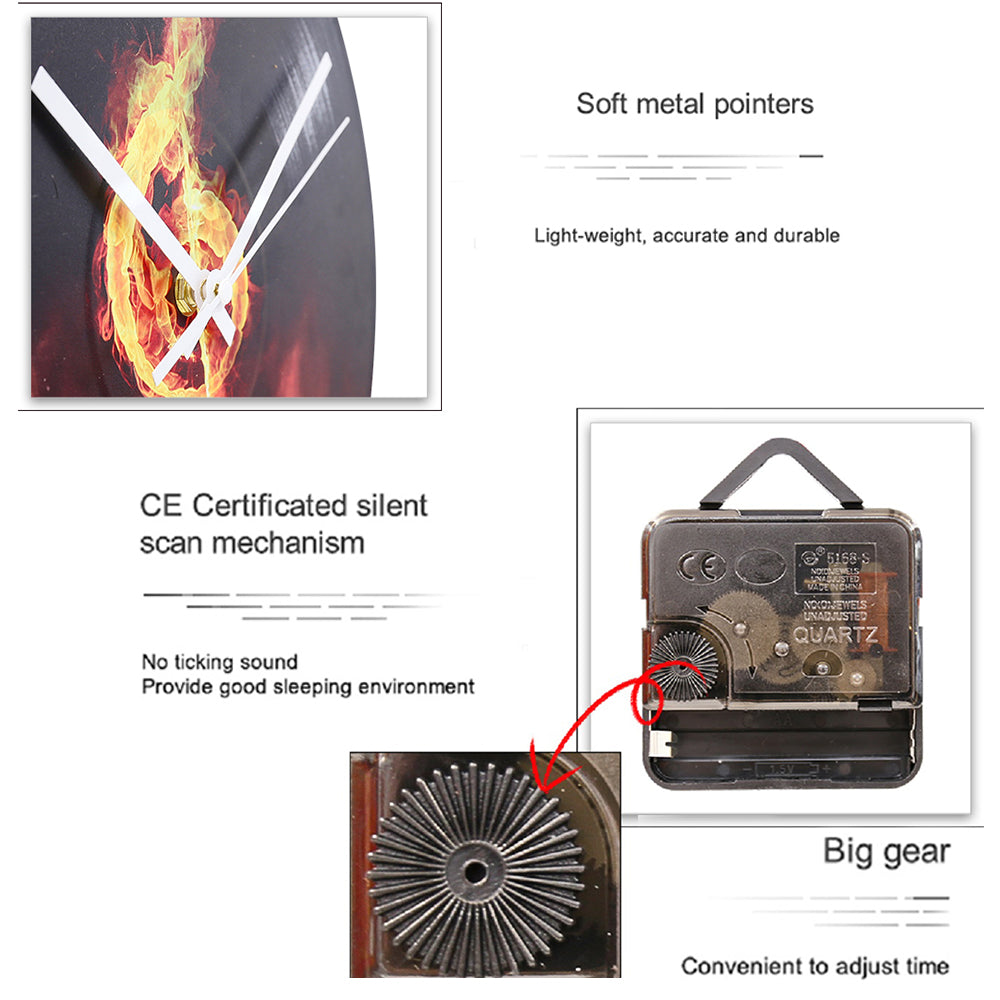 Fire Guitar Vinyl Record Clock - { shop_name }} - Review