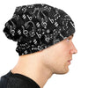 Music Notes Black Beanie