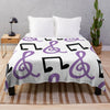 Music Note Soft Throw  Blanket