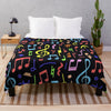 Music Note Soft Throw  Blanket