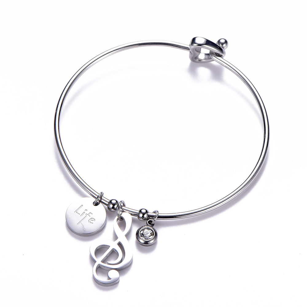 Music Notes Life Cuff Bracelet