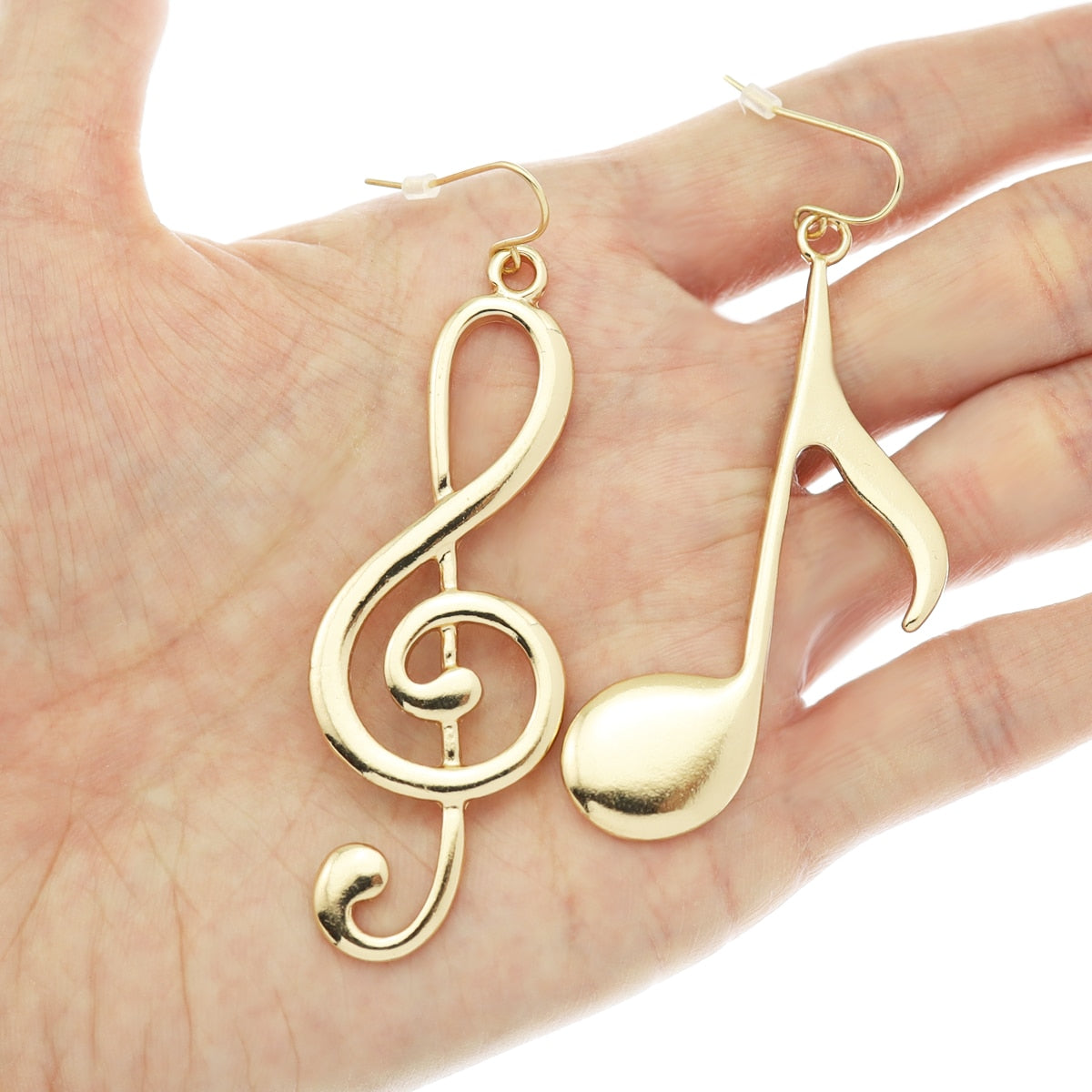 Huge Music Notes Dangle Earrings