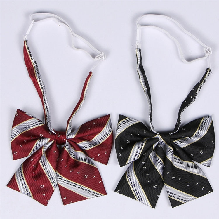 Music Notes Piano Key Bow Knot Tie