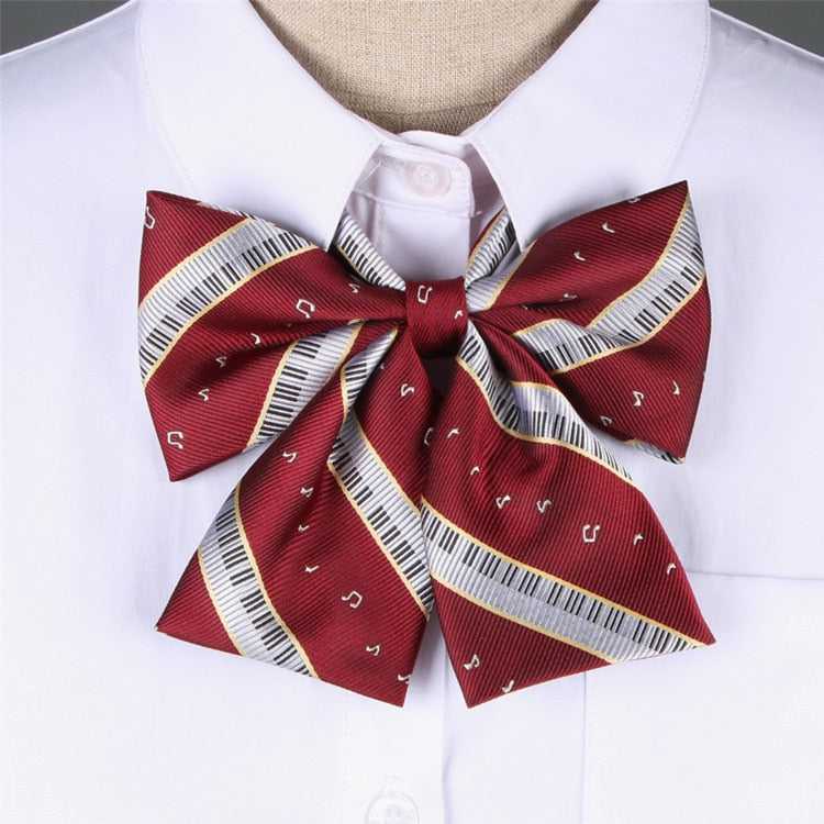 Music Notes Piano Key Bow Knot Tie