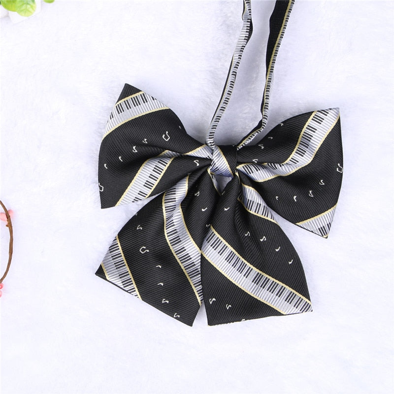 Music Notes Piano Key Bow Knot Tie