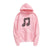 Music Notes Flowers Print Hoodie