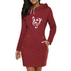 Heart Music Notes Hooded Dress