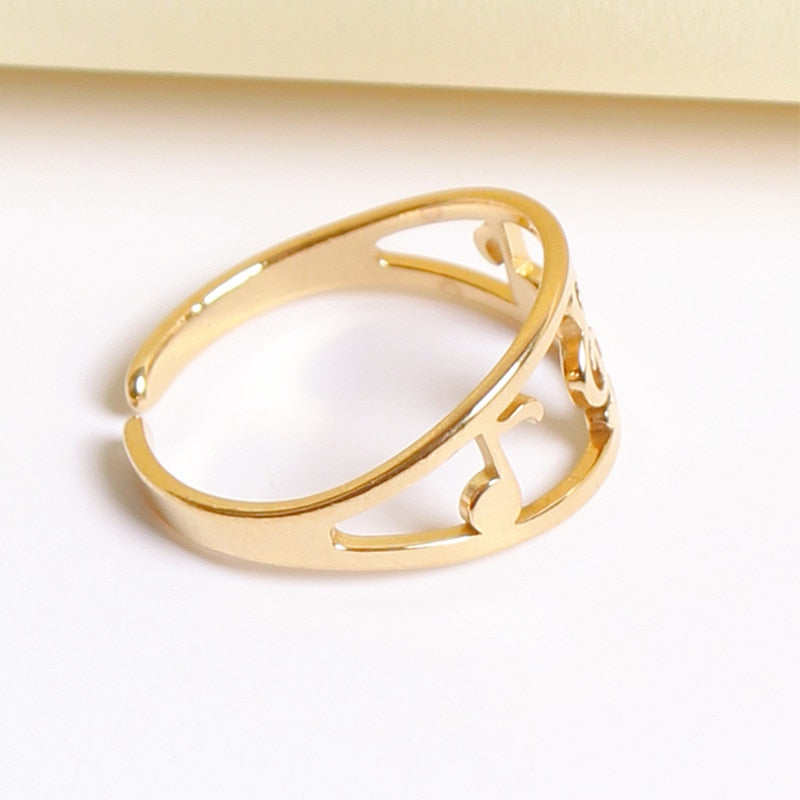 Three Music Note Open Ring