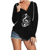 Treble Clef Music V-Neck Hoodie