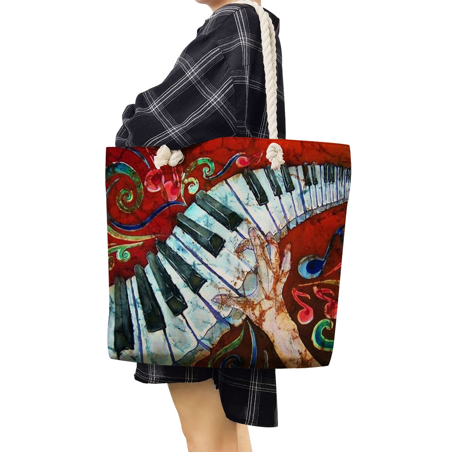 Music Note Big Shoulder Bag