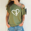 Treble Clef in Heart Cross Bandage T-shirt