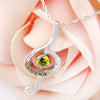 Cubic Zirconia Music Notes Necklace