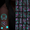 Music Party Glowing Tattoo Sticker