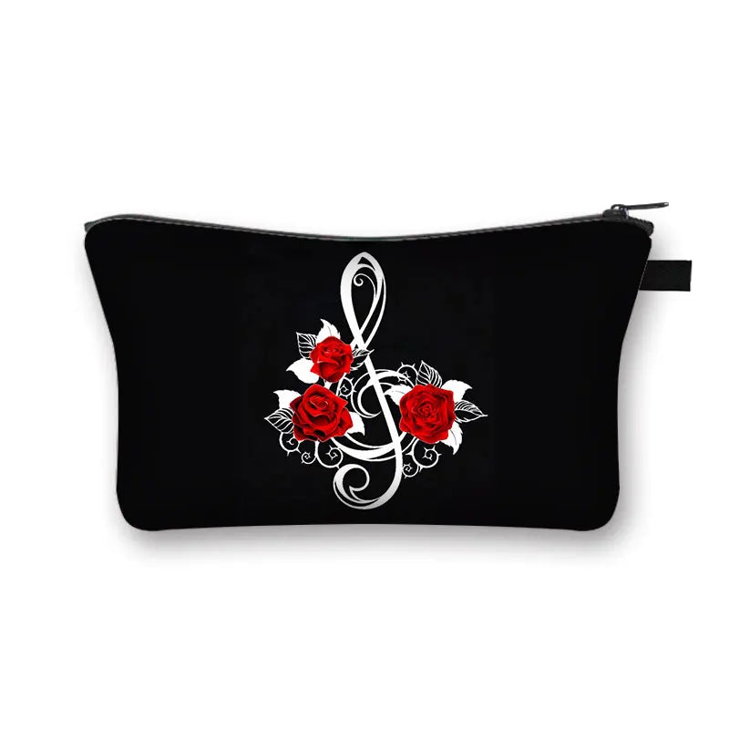 Music Print Cosmetic Bag