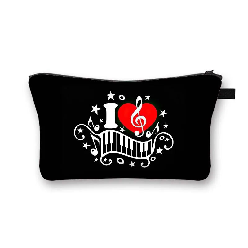 Music Print Cosmetic Bag