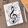 Music Notes White iPad Case