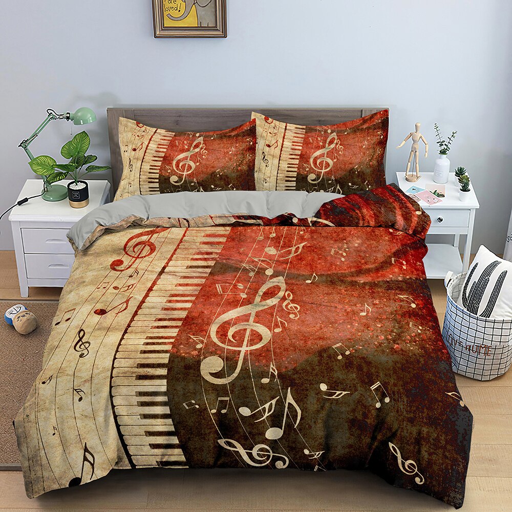 Music Piano Keys Bedding Set