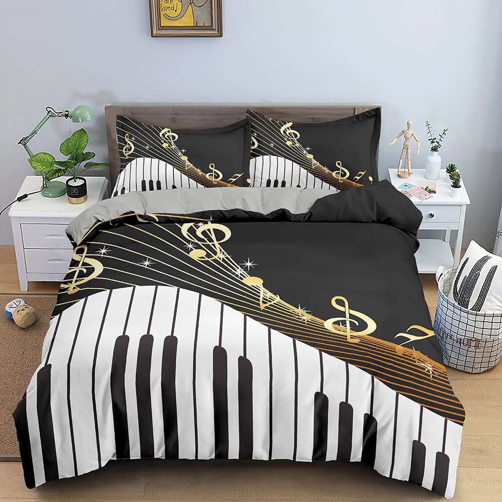 Music Piano Keys Bedding Set