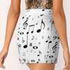 Black Music Notes Skirt