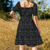 Music Notes V Neck Casual Dress