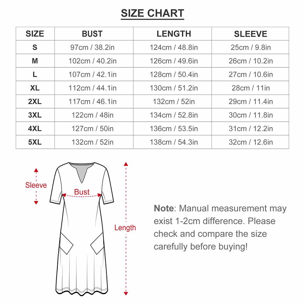 Music Notes V-neck Pocket Dress
