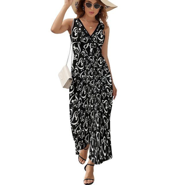 Music Note Long Beach  Dress