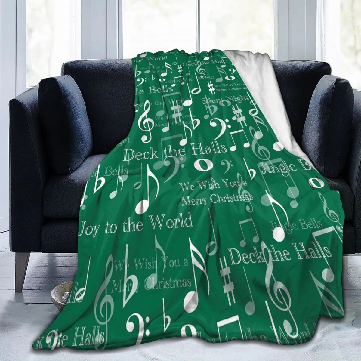 Music Note Soft Flannel Blanket