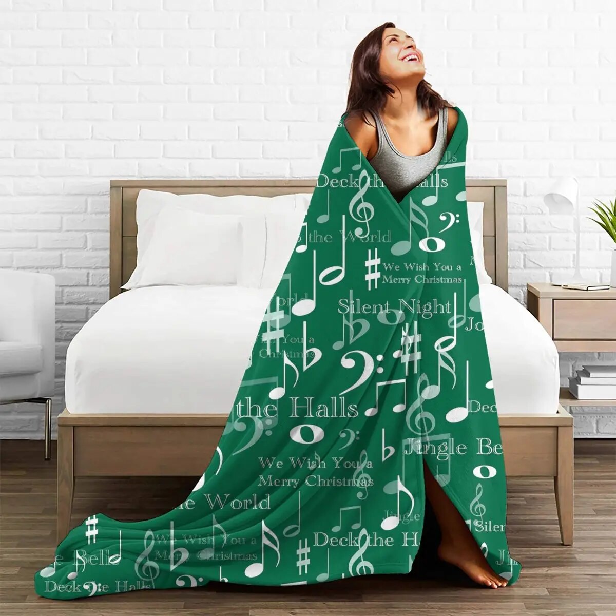 Music Note Soft Flannel Blanket