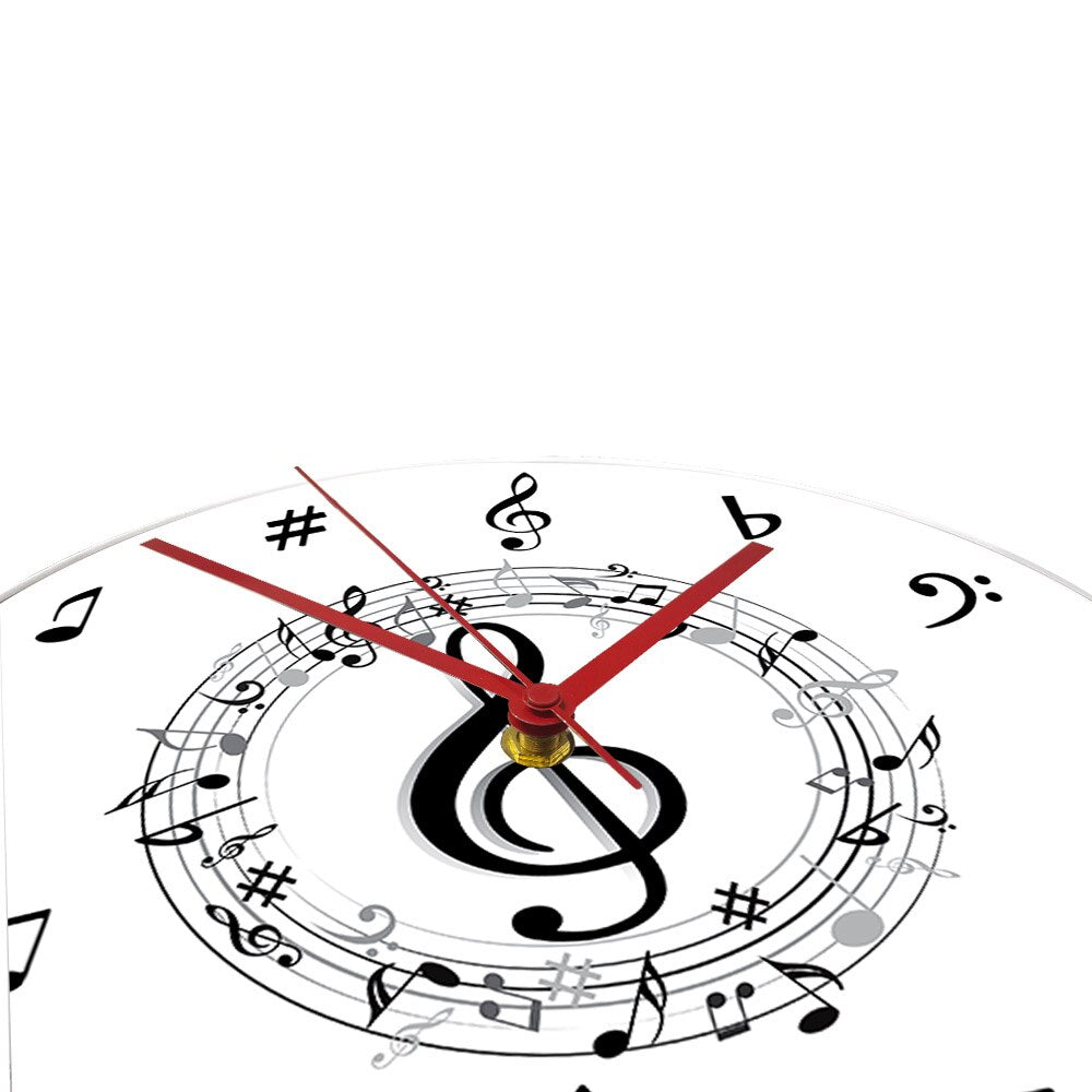 Music Note Luminous Wall Clock