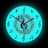 Music Note Luminous Wall Clock