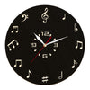 Music Notes Minimalist Wall Clock