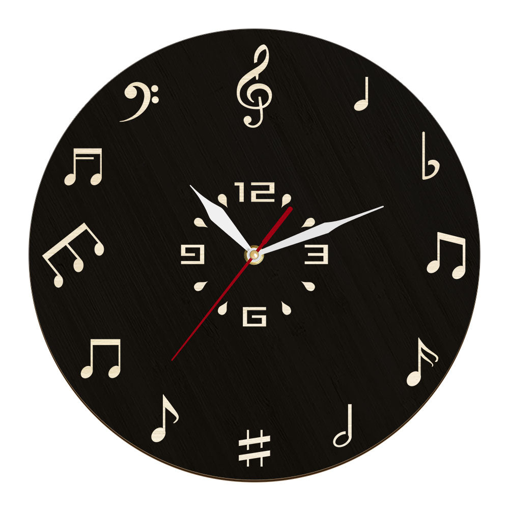 Music Notes Minimalist Wall Clock
